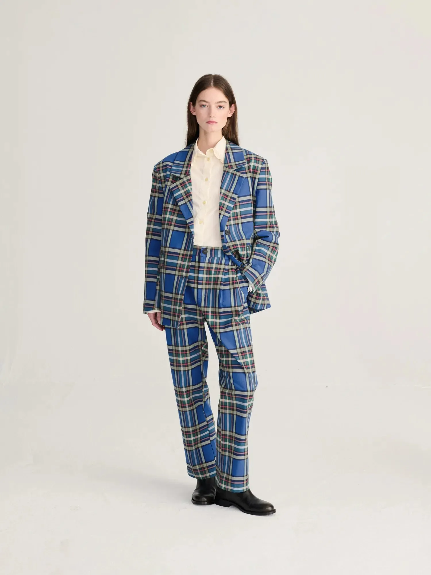 Bobo Choses Tartan blazer blå M bomuld