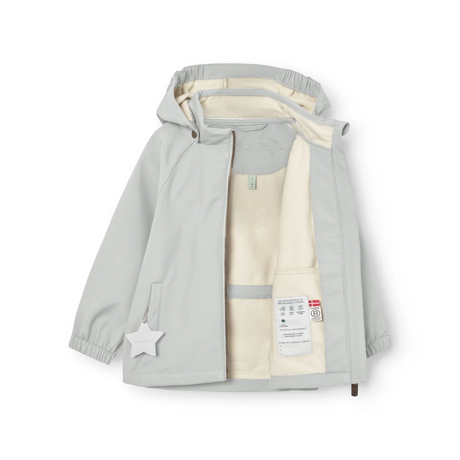 MINI A TURE Mataden softshell jakke Frosted mint vandafvisende