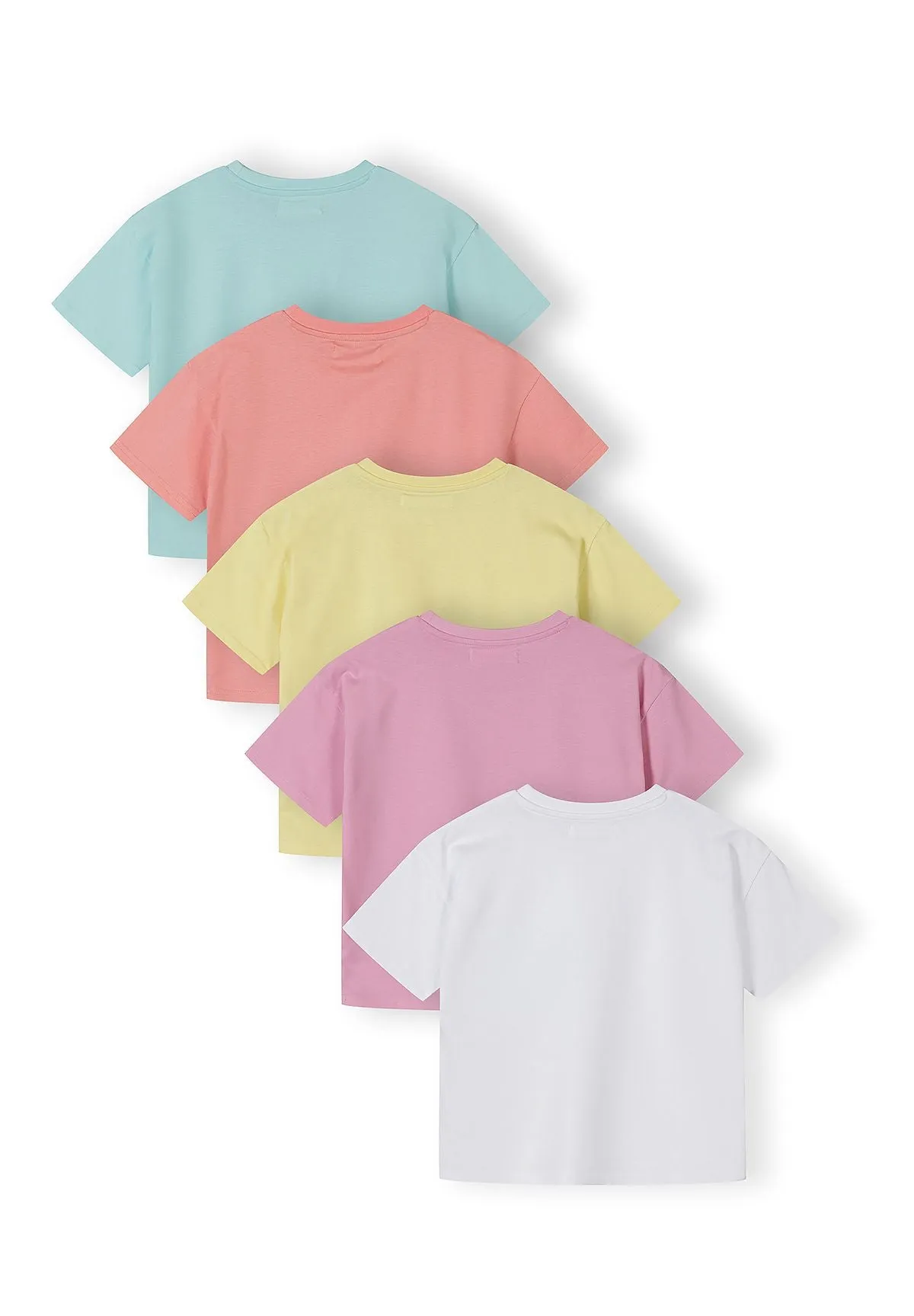 Minoti 44835 t-shirts 5-pak pastel til piger