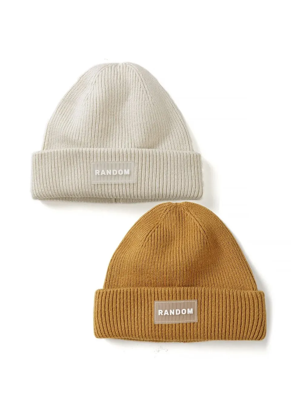 Minoti 45923 strikhue til drenge beige 2-pak