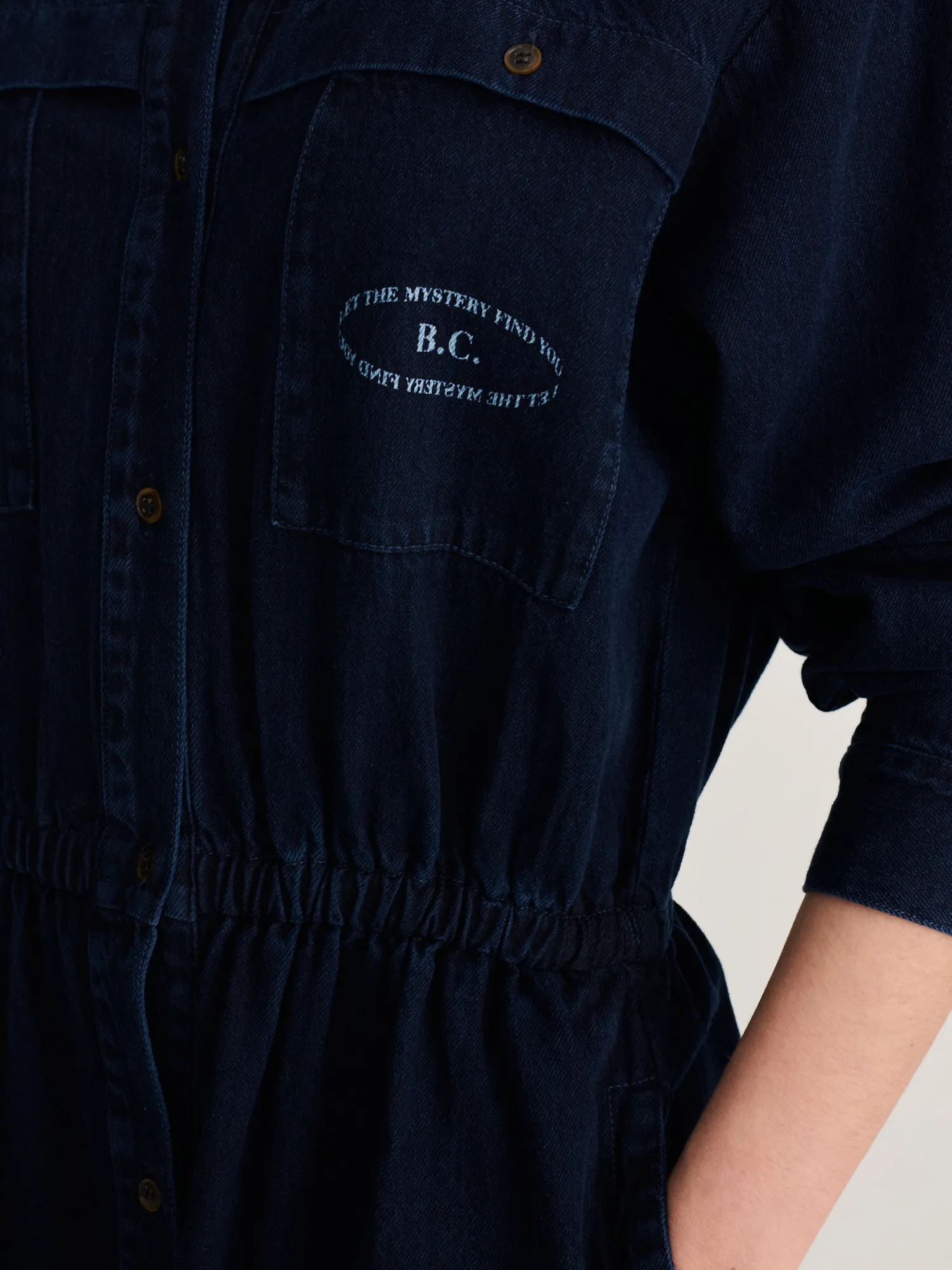 Bobo Choses Washed denim kjole navy
