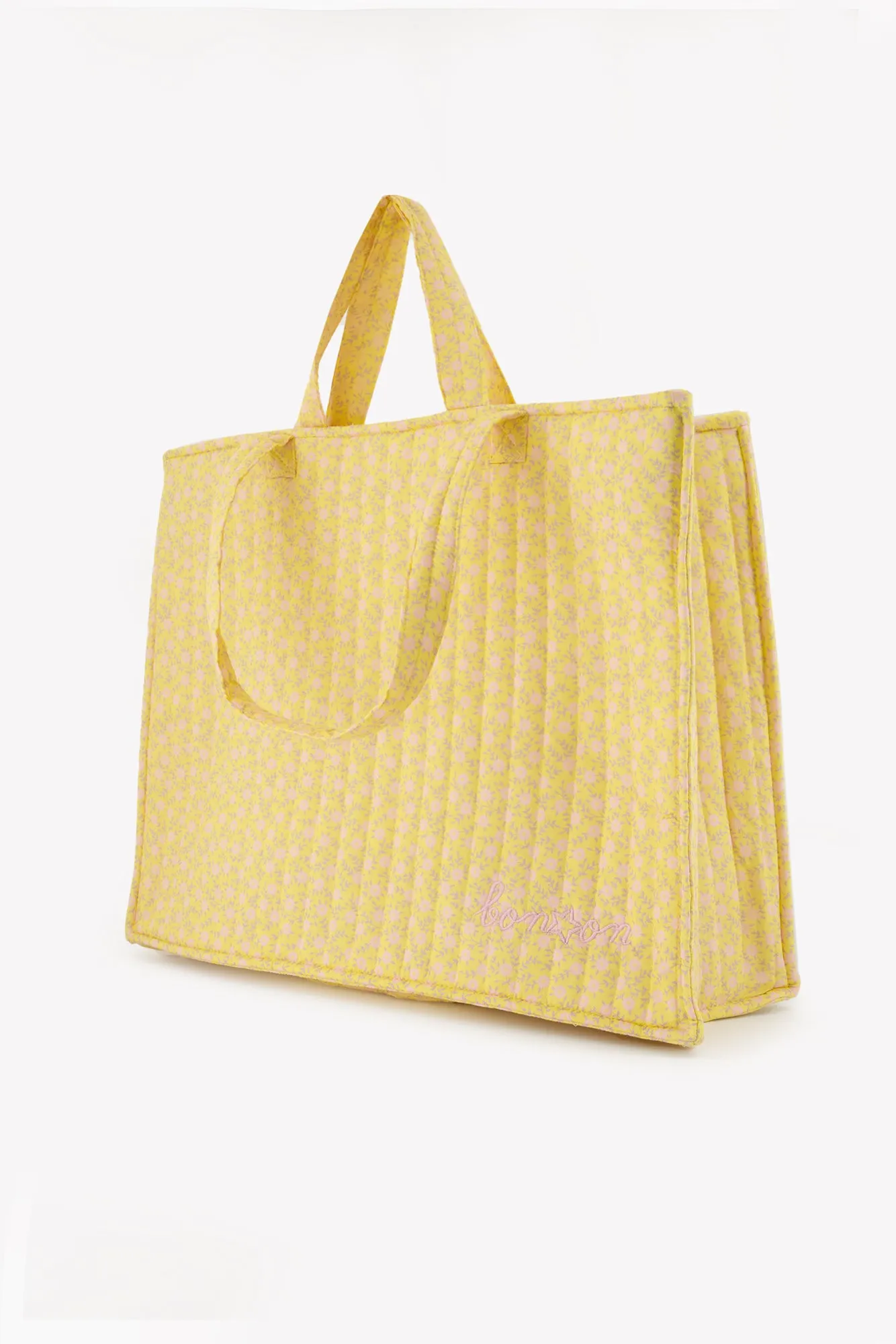 Bonton Mia Foulfleur mulepose gul bomuld