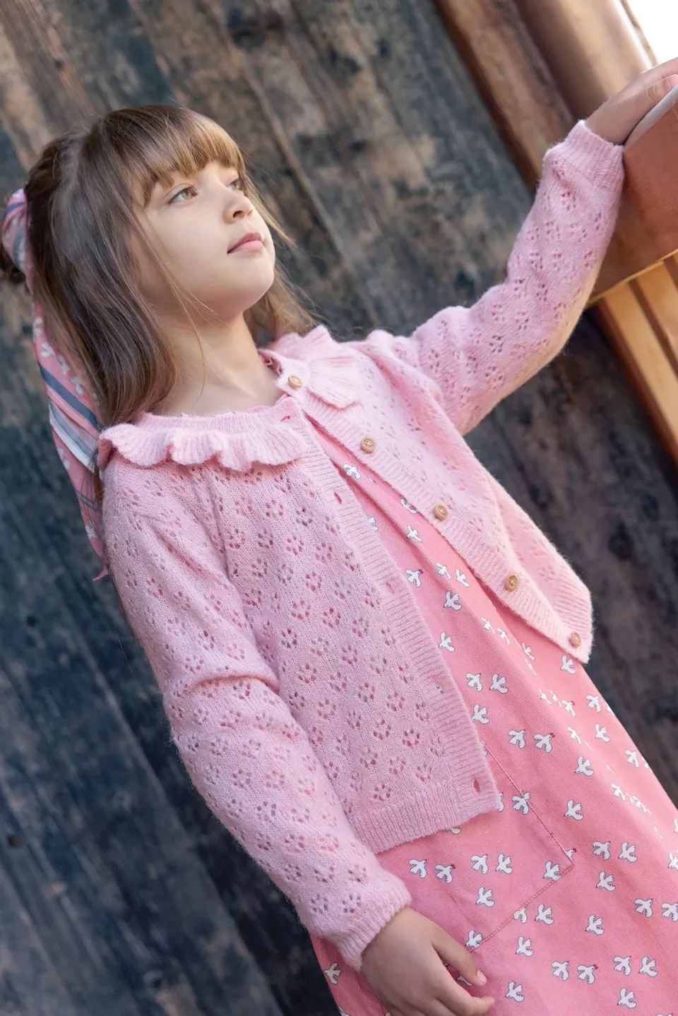 Bonton Corolle Rose Blossom cardigan strik str 6A