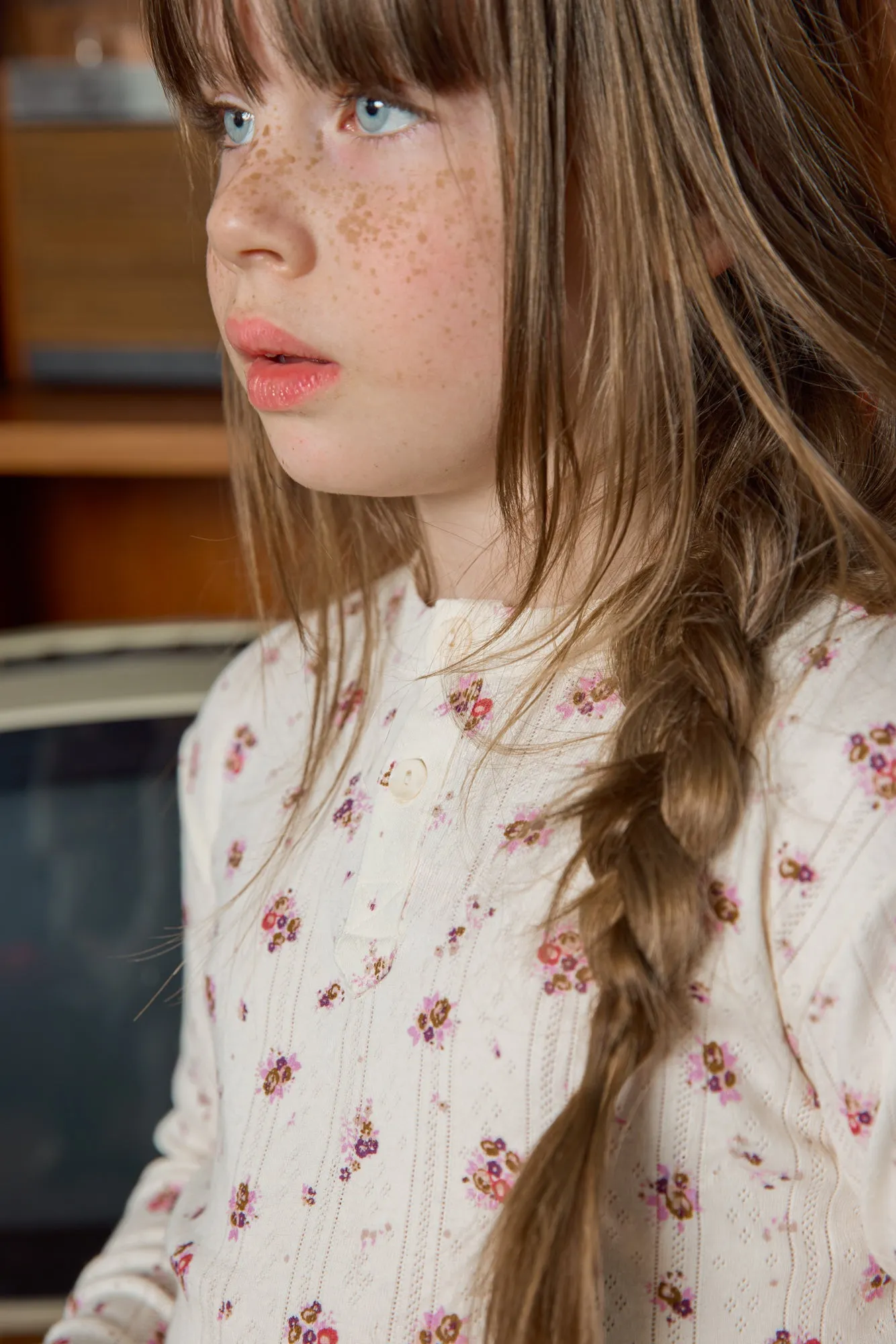 Bonton Polochon pyjamas til pige blomstret bomuld