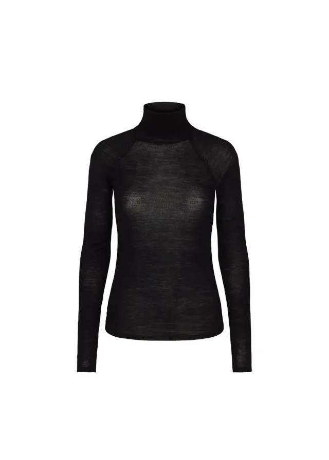 MarMar Trisha W bluse sort S-XL merinould