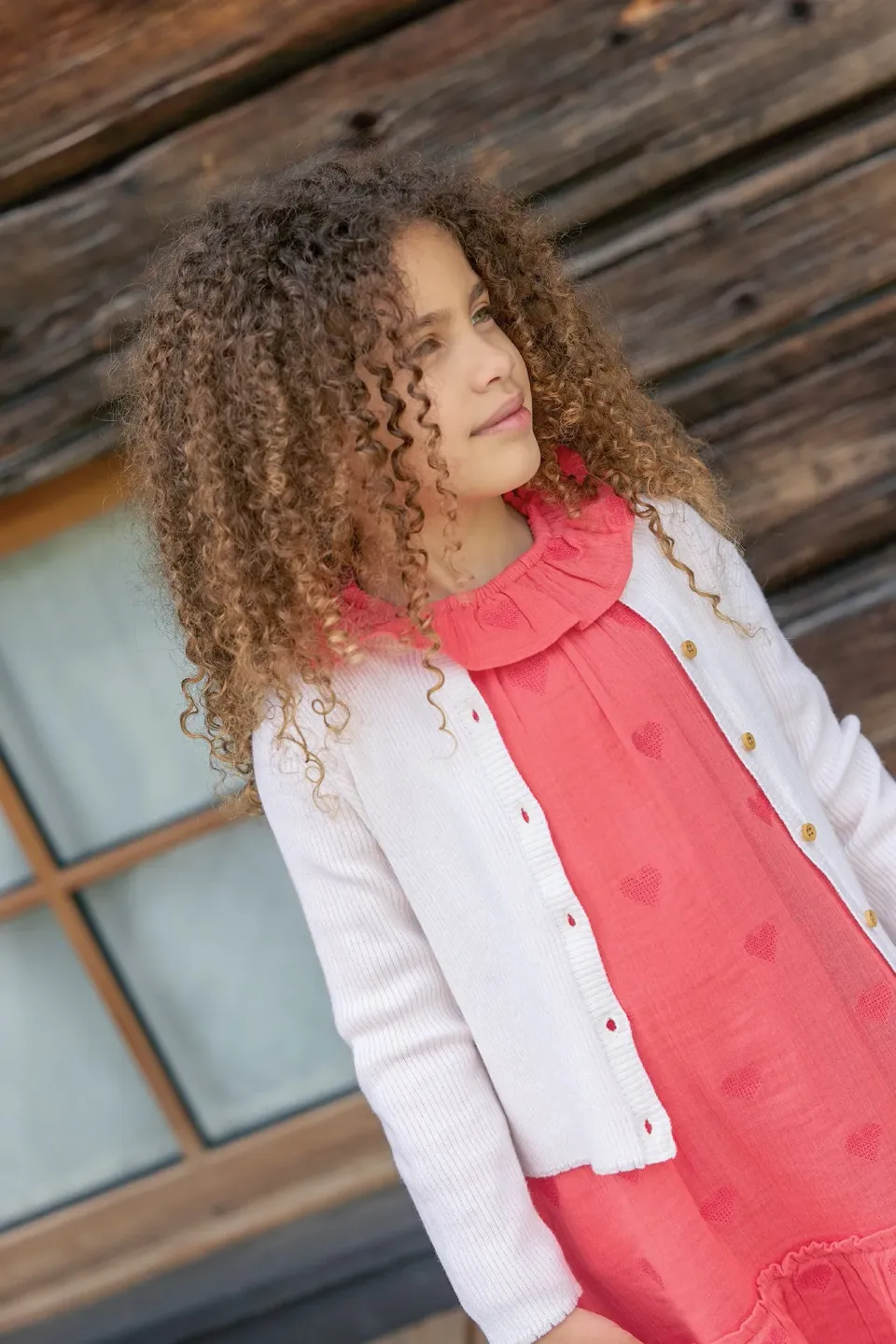 Bonton Lotta cardigan ecru knapper 4A-14A