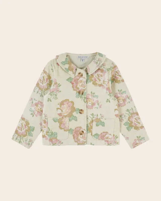 Emile et Ida Antoinette jakke beige blomstret