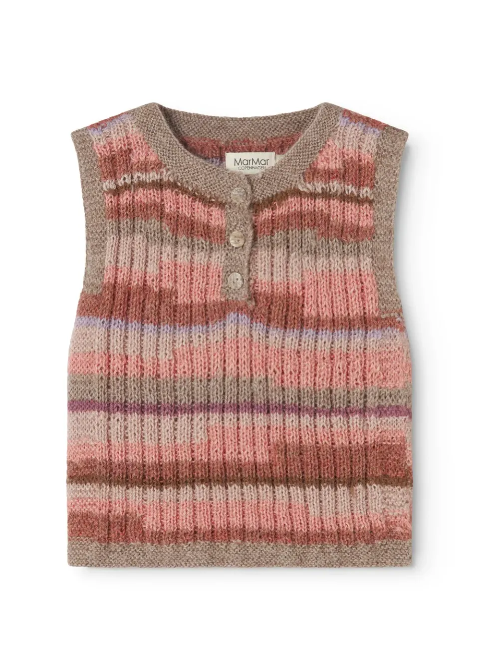 MarMar Talvar strikvest Multicolour Girl alpaka