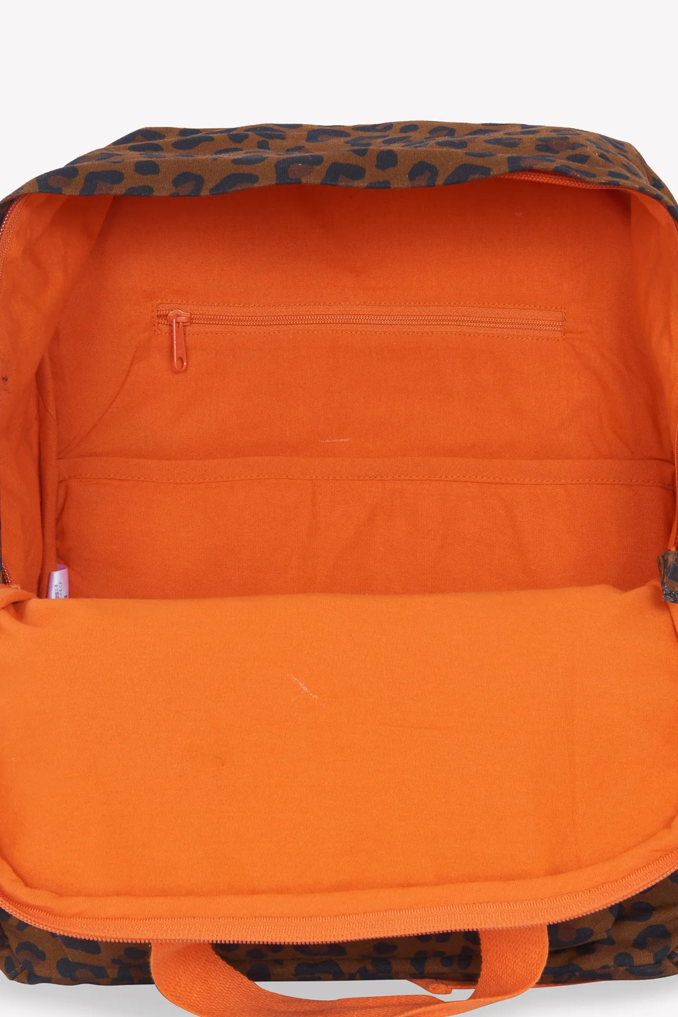 Bonton rygsæk leopard orange 34x28 bomuld