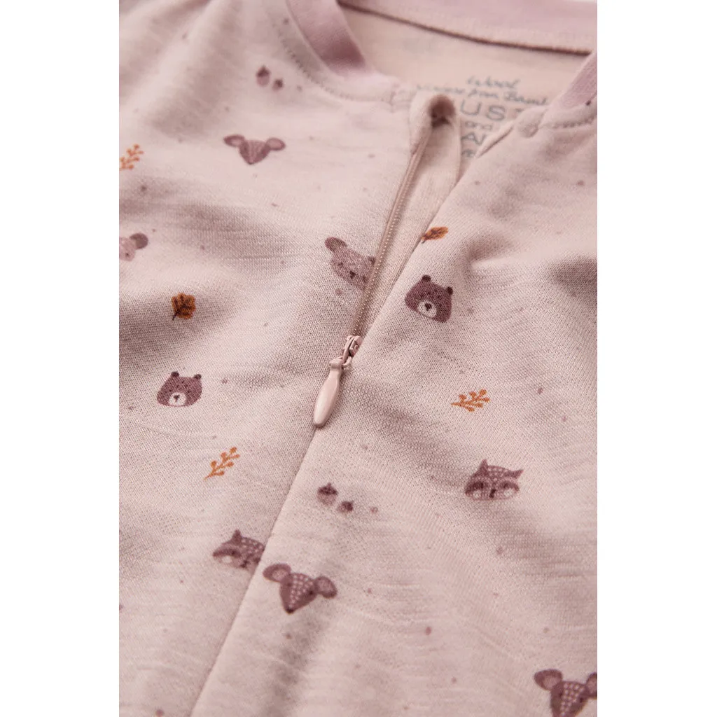 Hust & Claire Manu Forest natdragt Dusty Rose uld bambus