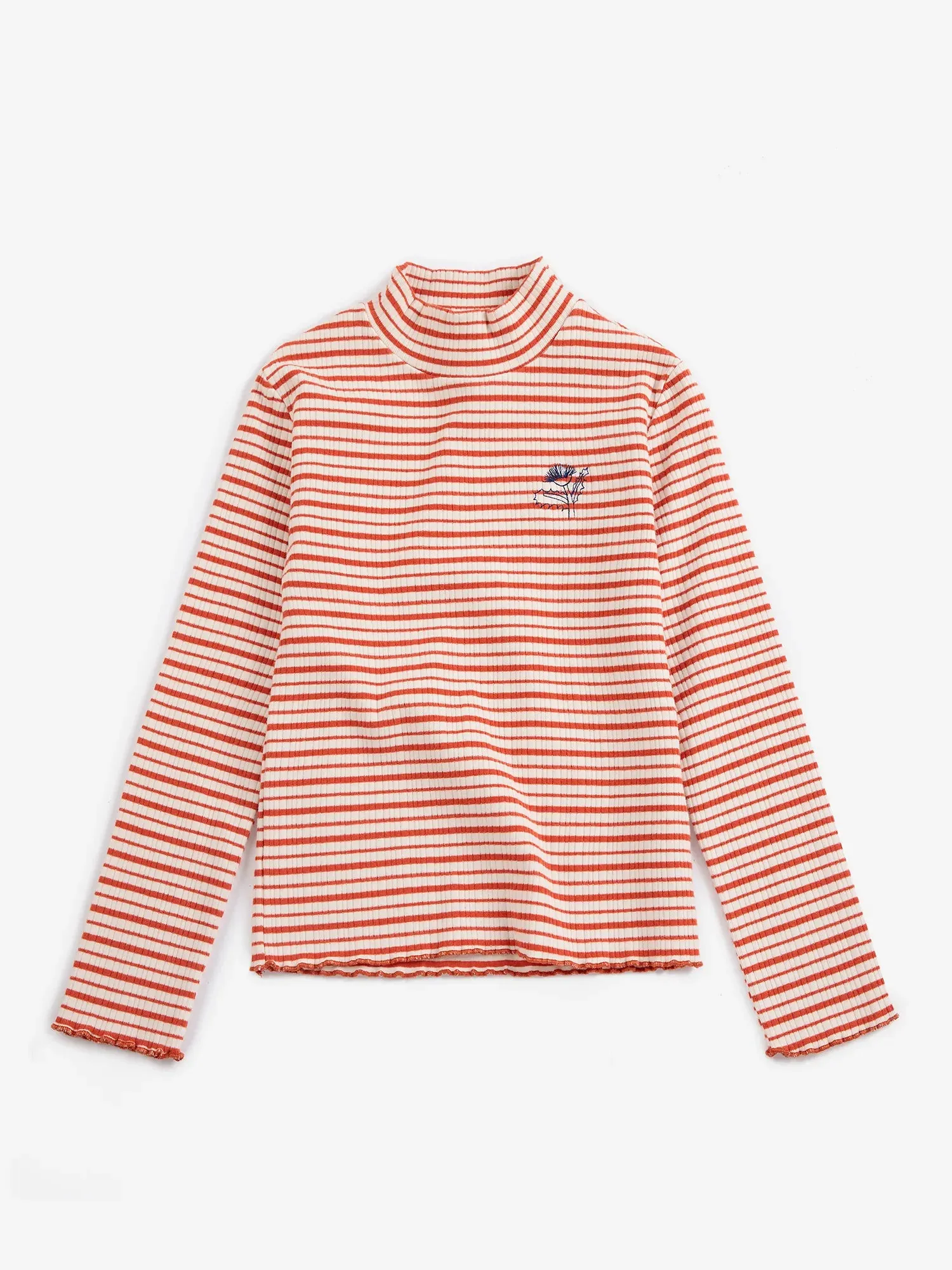 Bobo Choses Energy Flower Stripes rullekrave t-shirt offwhite