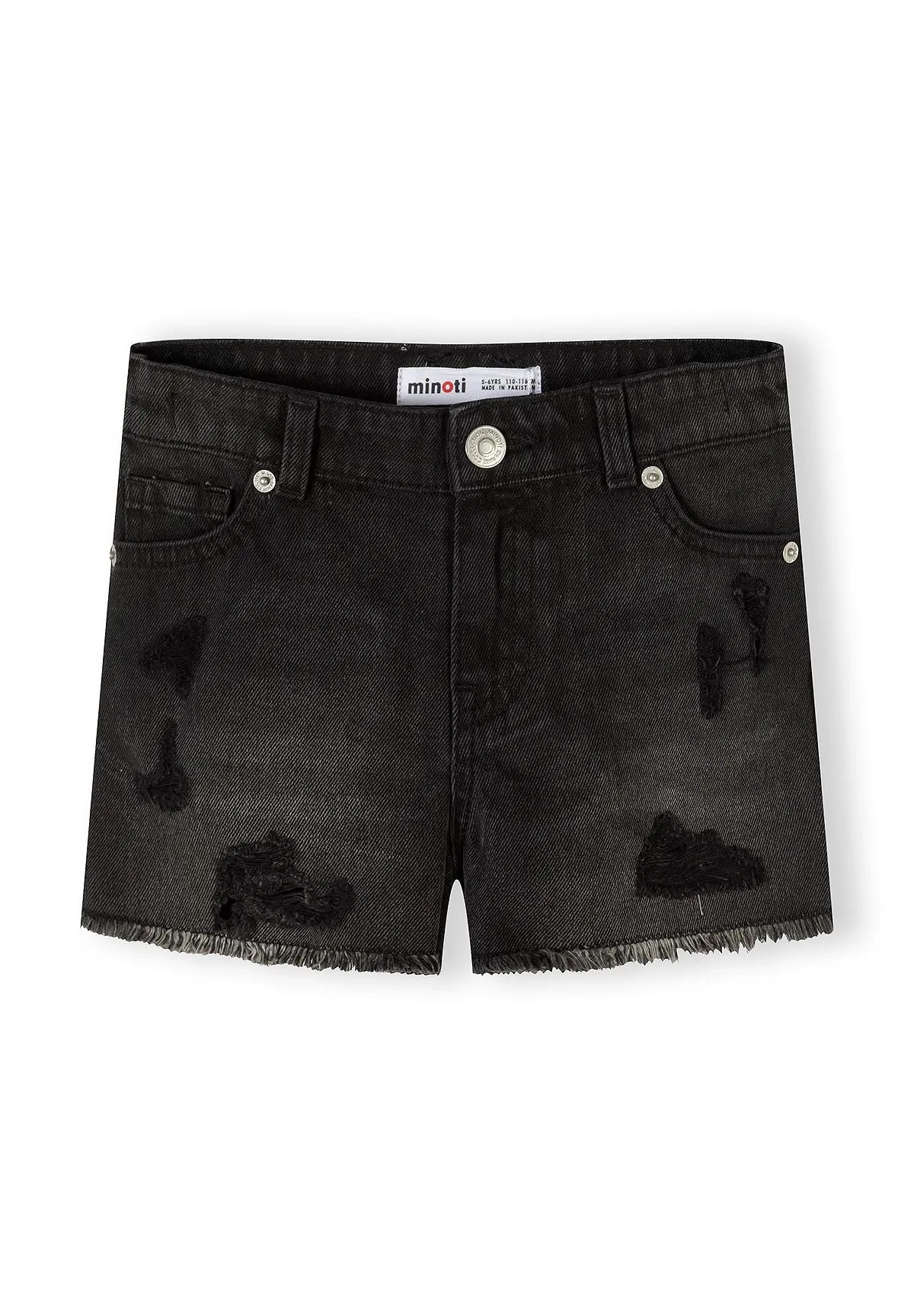 Minoti 44937 denimshorts 2-pak sort stræk
