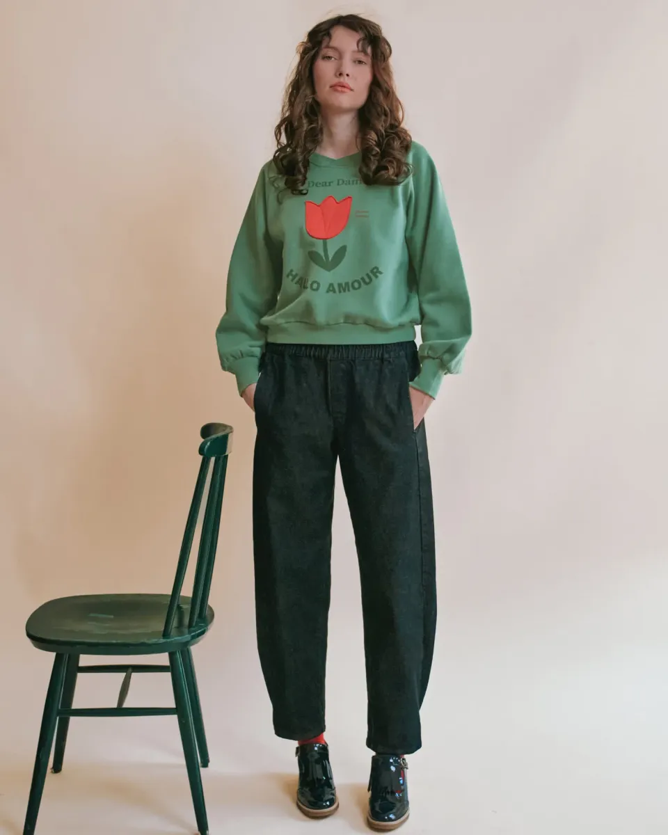 Emile et Ida Tulipe sweatshirt grøn økobomuld