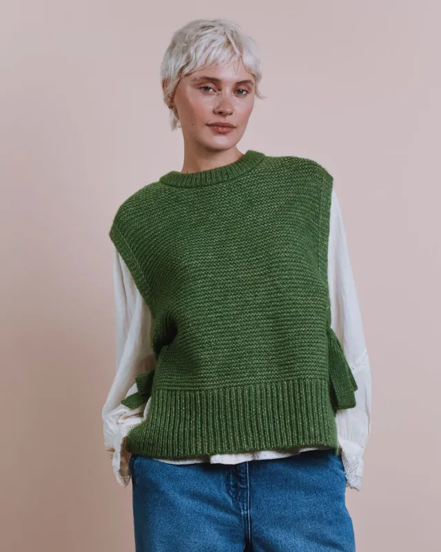 Emile et Ida Elumbia strikvest oliven dame merino