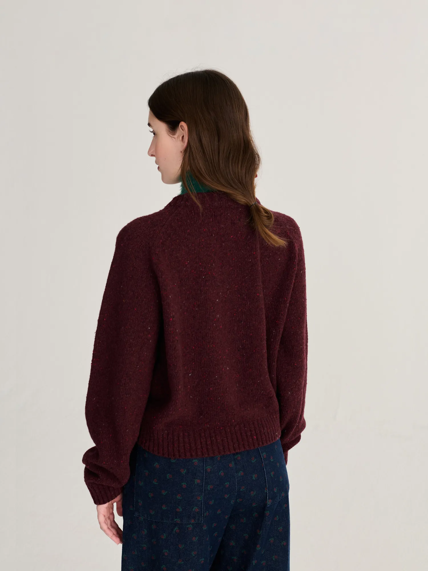 Bobo Choses Pixel Abduction jumper bordeaux uld XS-XL