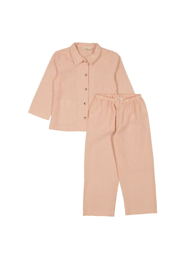 MarMar Pyjamassæt Soft Cheek Stripe 2-delt