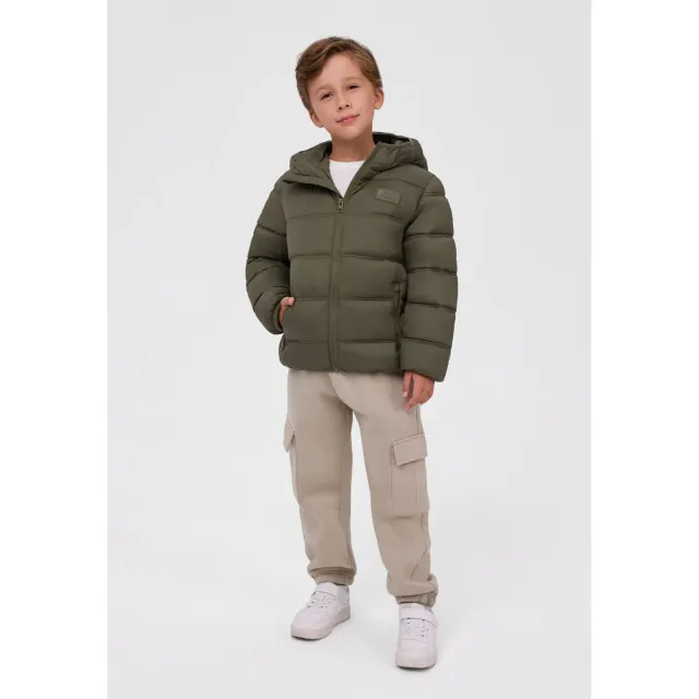 Minoti 45269 steppjakke khaki til drenge nylon