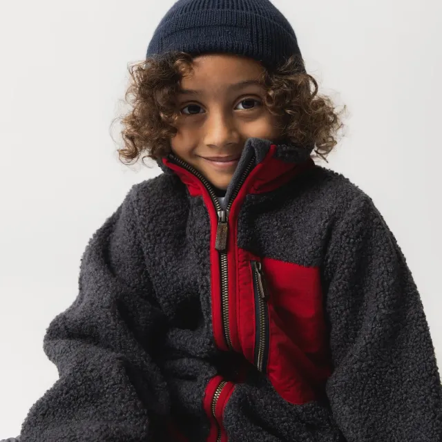 MINI A TURE MATALINUR teddyfleece jakke Angora cream