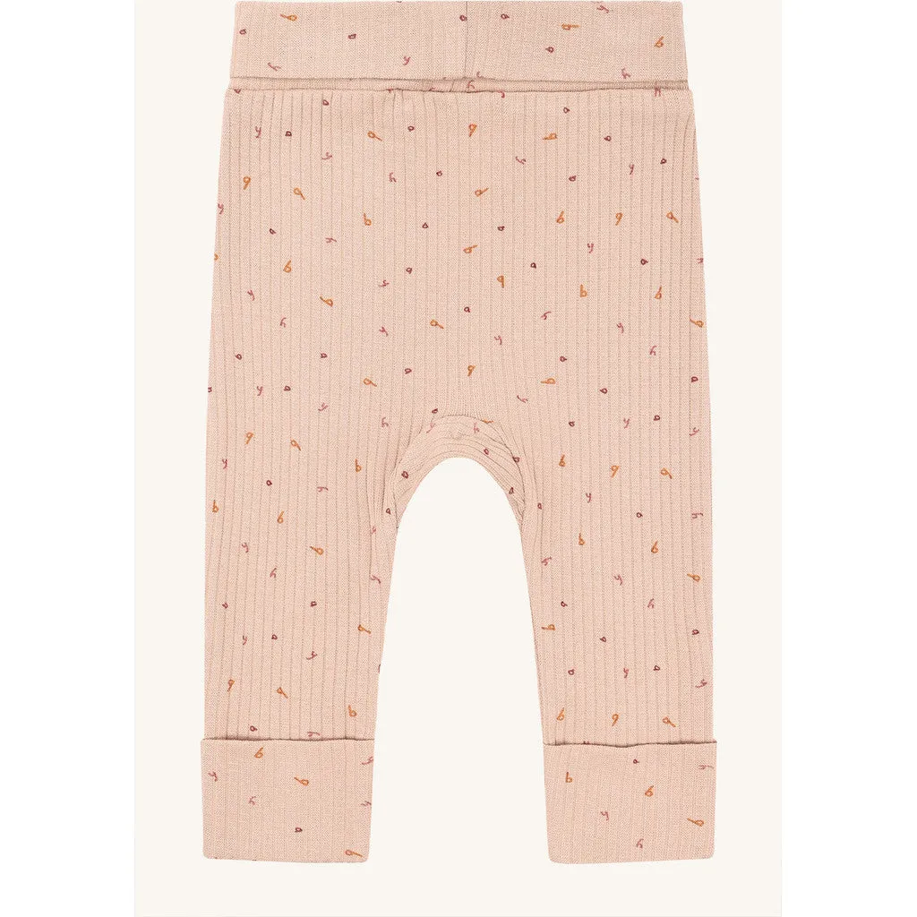 Hust & Claire Luca Letter leggings Rugby Tan økologisk