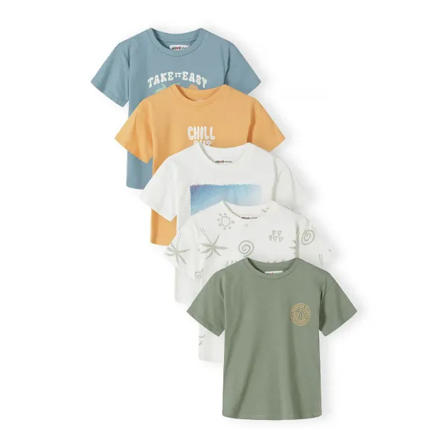 Minoti 44873 drenge t-shirts 5-pak surf bomuld
