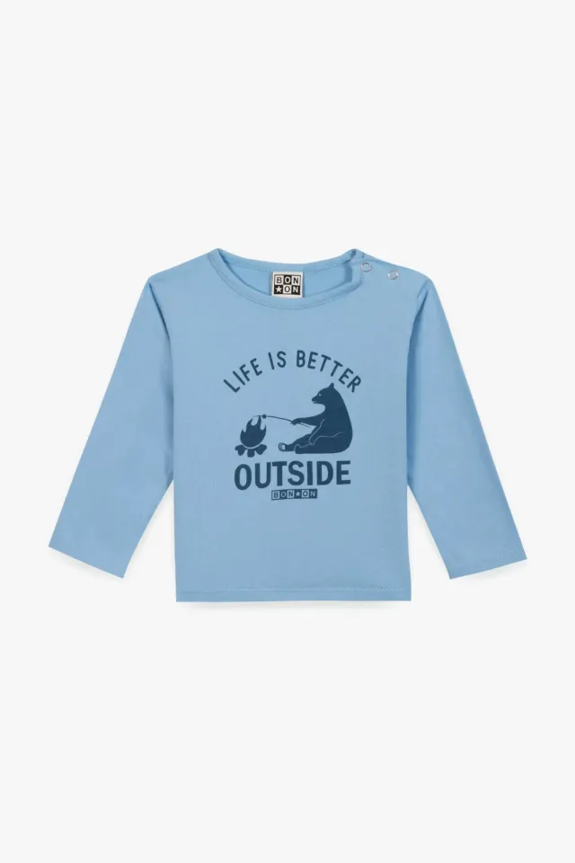 Bonton Taxi Life Bleu Givre T-shirt blå bomuld