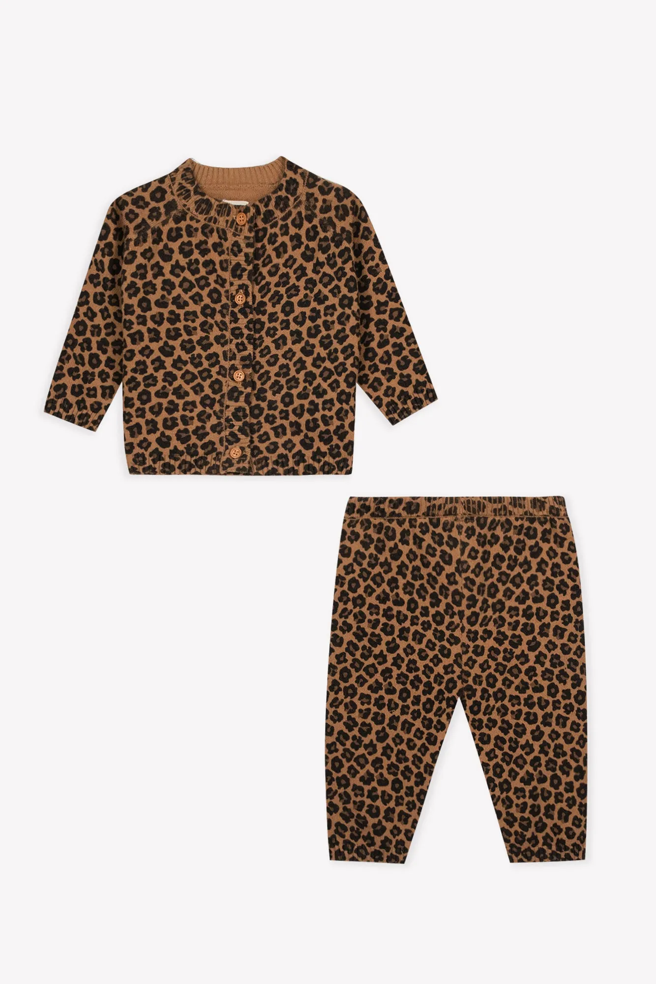 Bonton Toudou Léopard babysæt bomuld 2-delt leopard