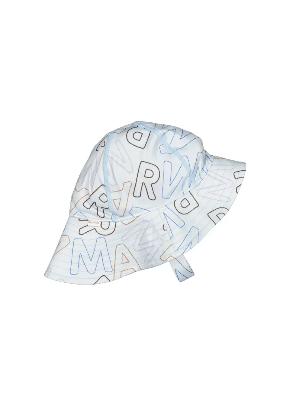 MarMar Alba Splash Long solhat Logo Outline UV 50+ blå