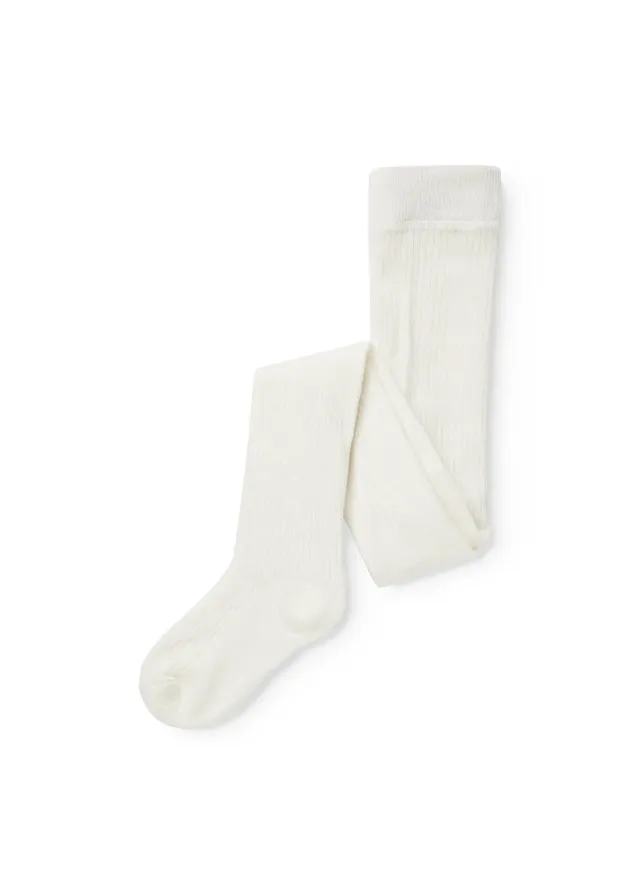 MarMar Copenhagen Tights strømpebukser Gentle White rib