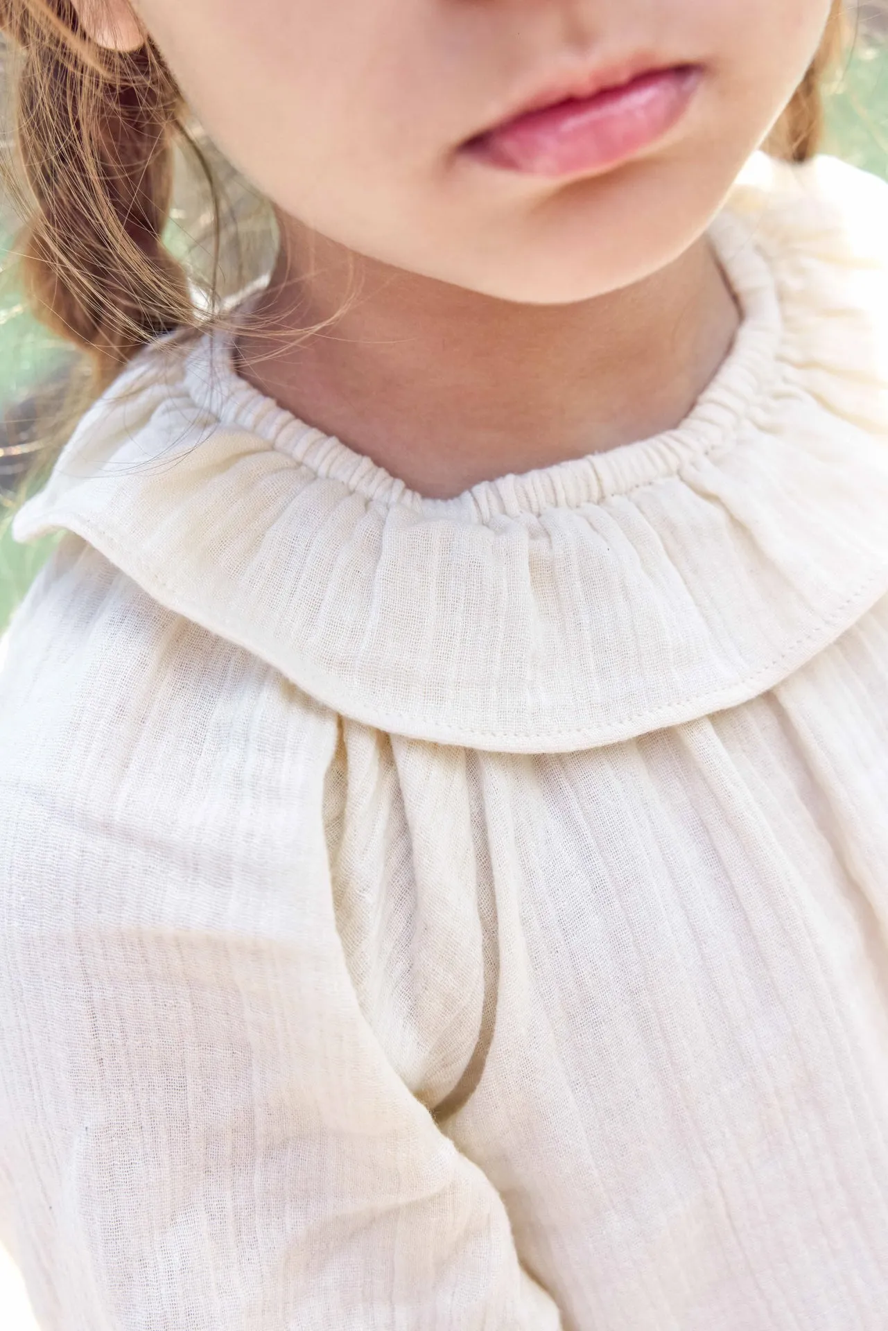 Bonton Solange Ecru bluse ecru bomuldsgaze