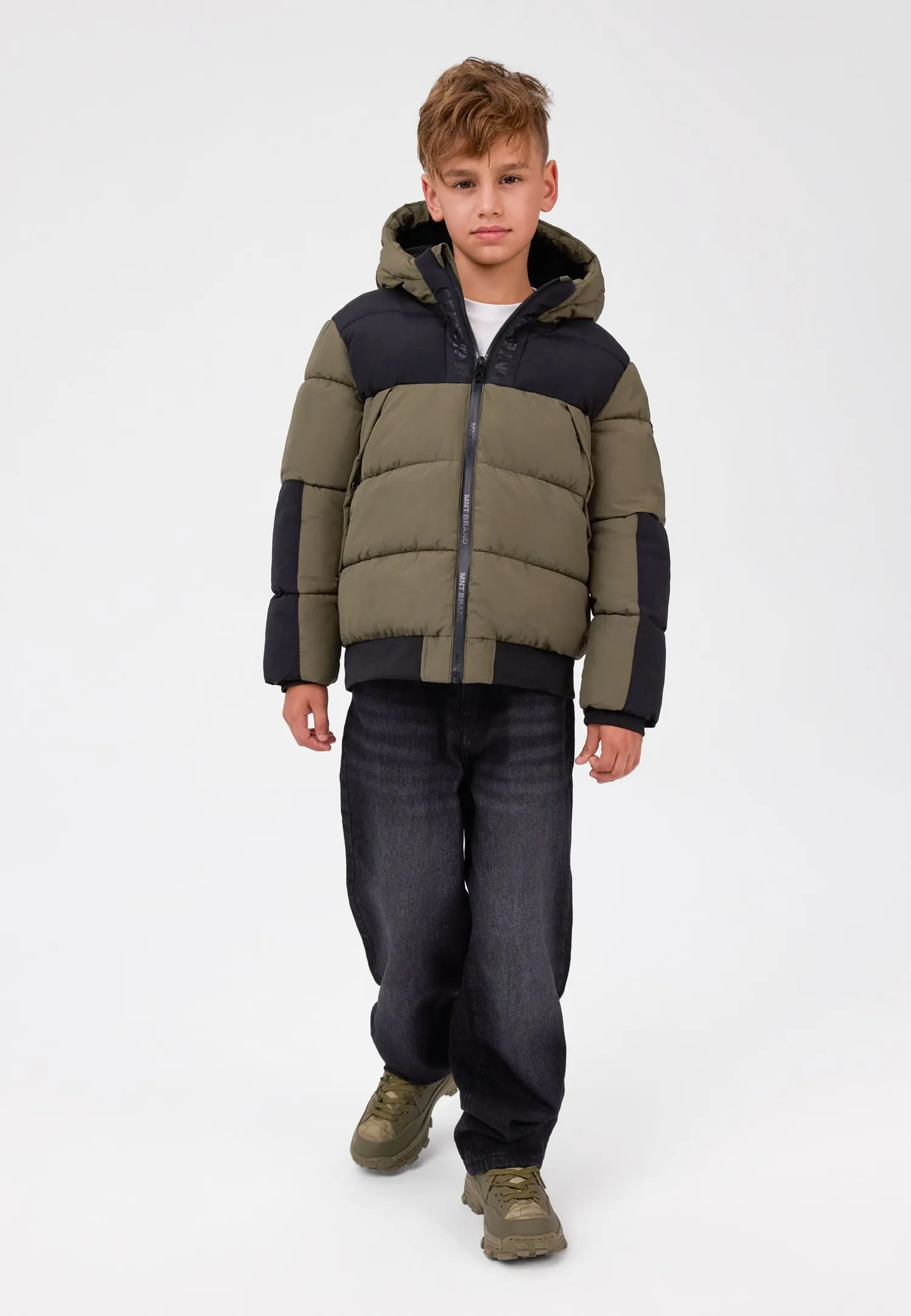 Minoti 45236 vatteret jakke khaki drenge