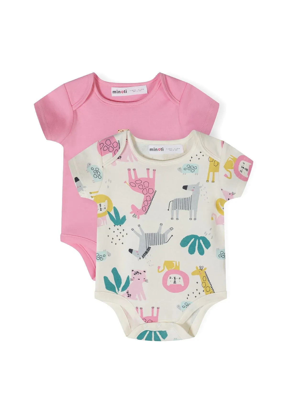 Minoti 42025 body animalprint 2-pak rosa baby pige