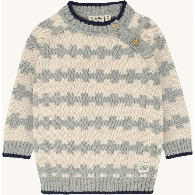 Hust & Claire Pilou Nordic pullover Forest Fog økologisk