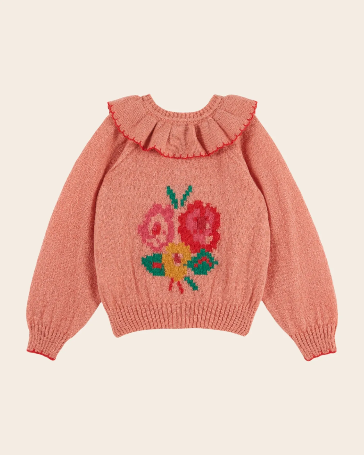 Emile et Ida Blush cardigan rosa mohairuld