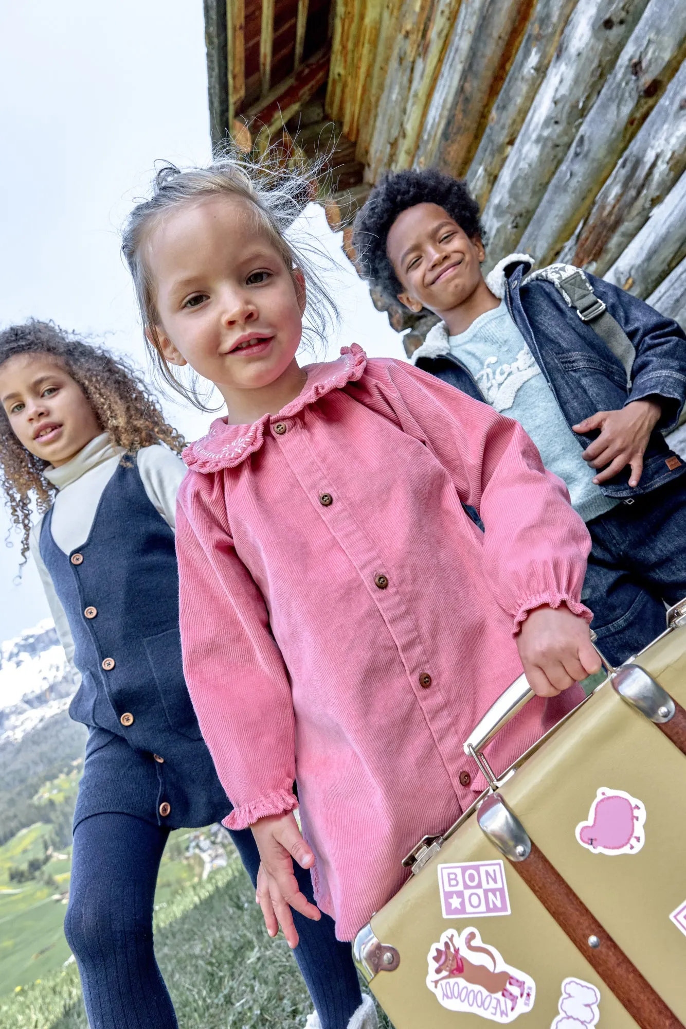 Bonton Minnie kjole Rose Pinkyee velour