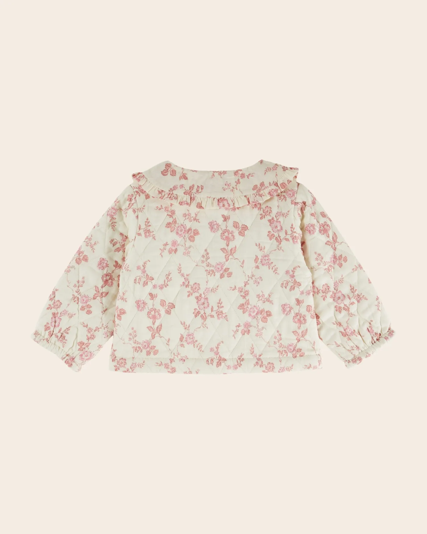 Emile et Ida Rosalie jakke quiltet øko ecru rosa