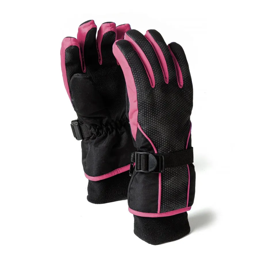 Minoti 45892 skihandsker pink med prikker til piger