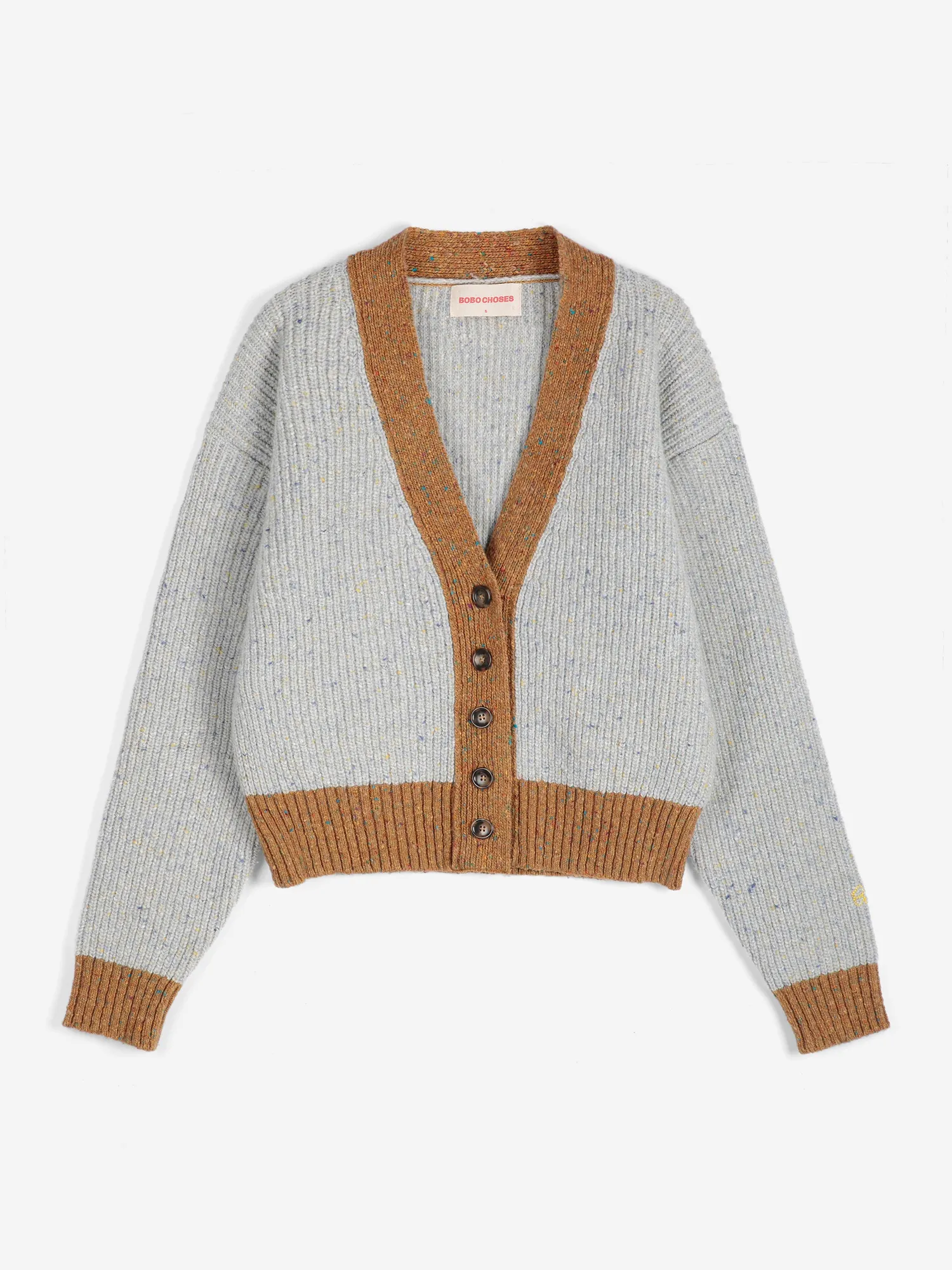 Bobo Choses Color Block strikcardigan lyseblå XS-XL