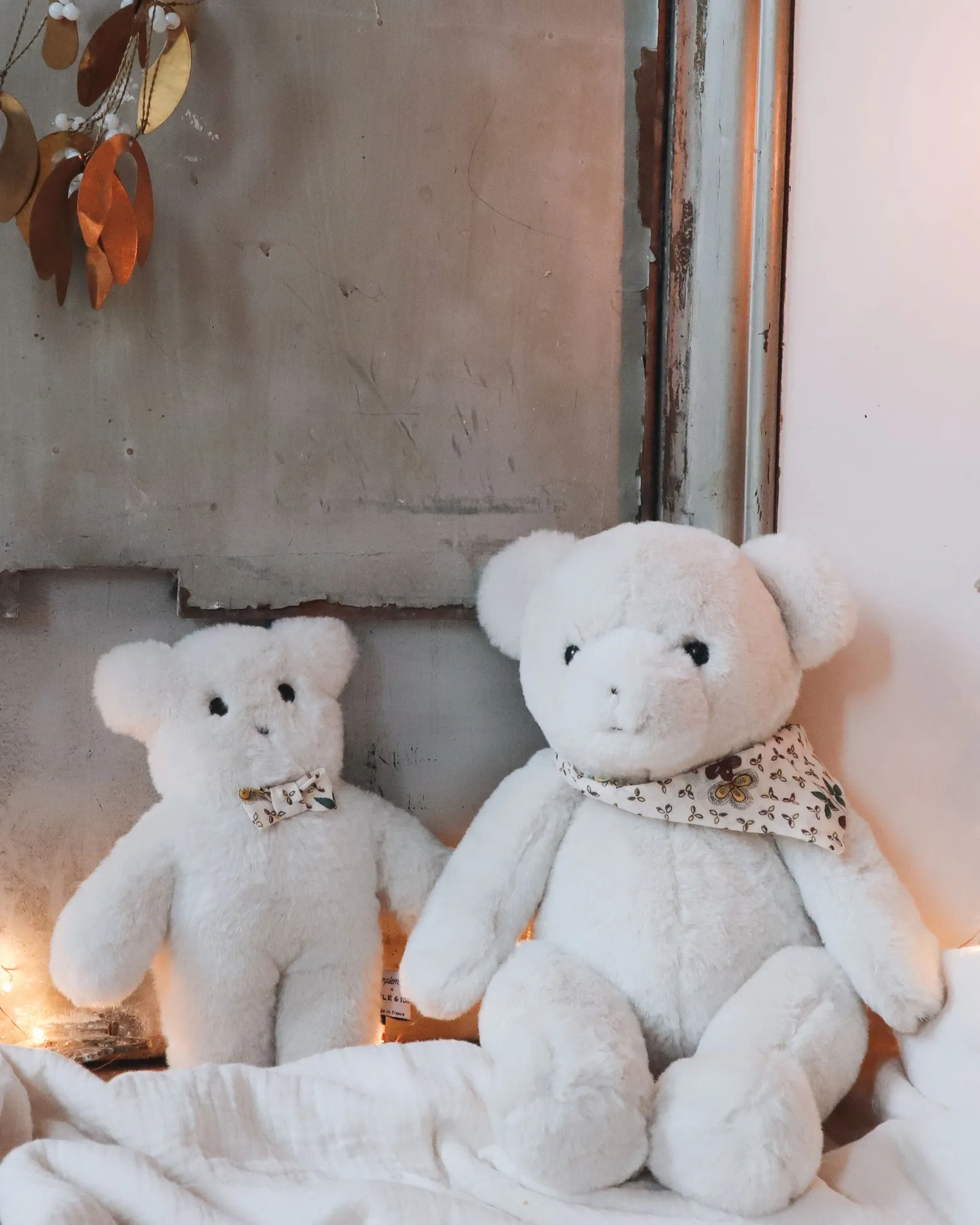 Emile et Ida Nounou bamse ecru rangle 20 cm