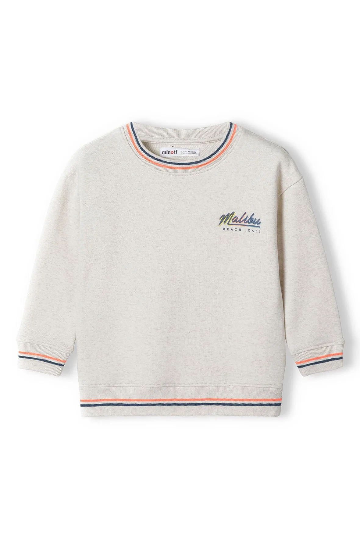 Minoti 38178 sweatshirt dreng beige Malibu bomuld