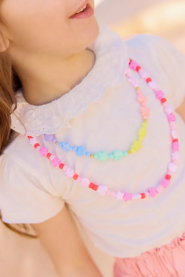 Bonton Fabulous halskæde multicolor hjerter
