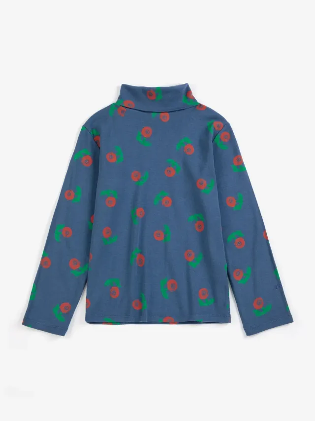 Bobo Choses Stamp Bloom rullekrave t-shirt mørkeblå 2-3Y