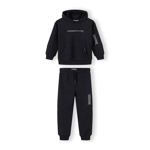 Minoti joggingdragt sort bomuld 104-172 hoodie