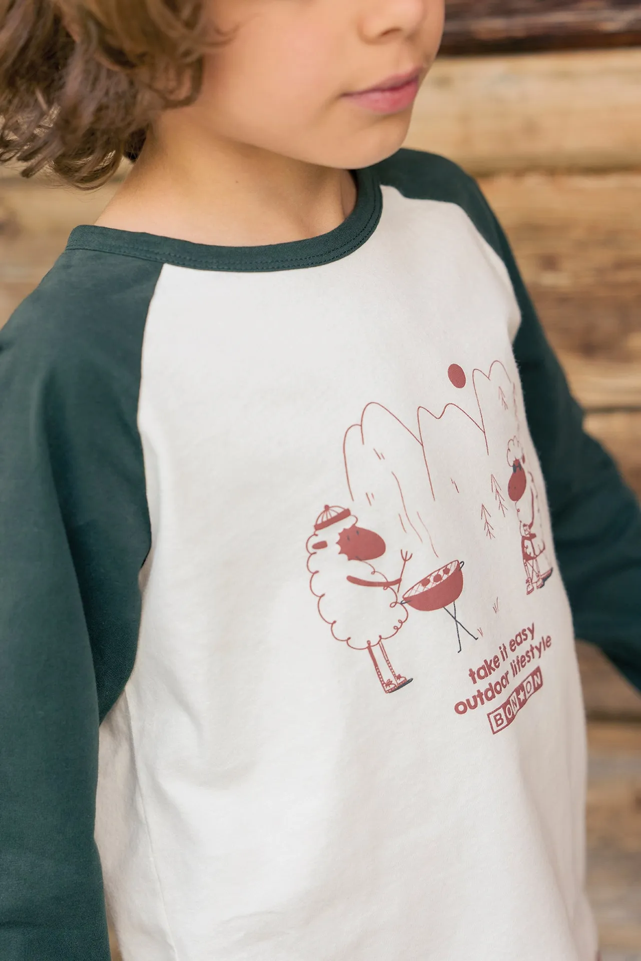Bonton Tipi Outdoor t-shirt sort bomuld
