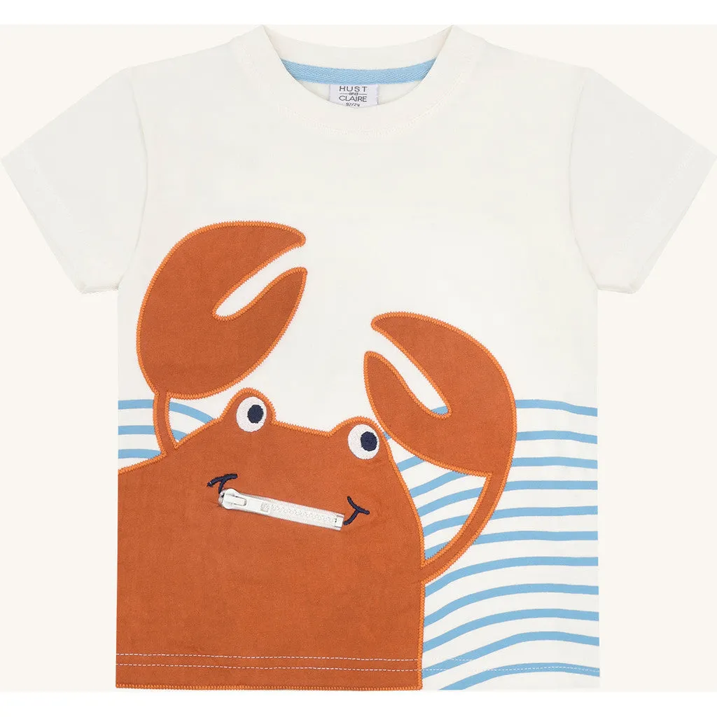 Hust & Claire Anton Crab t-shirt Ivory bomuld