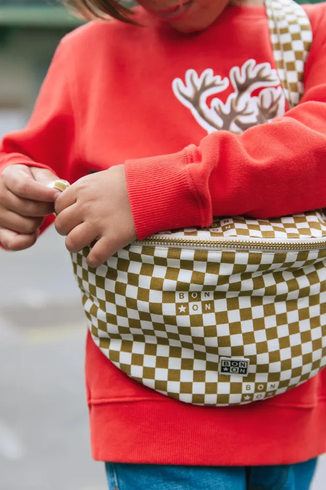Bonton Banane Damier Noisette bæltetaske TU ternet