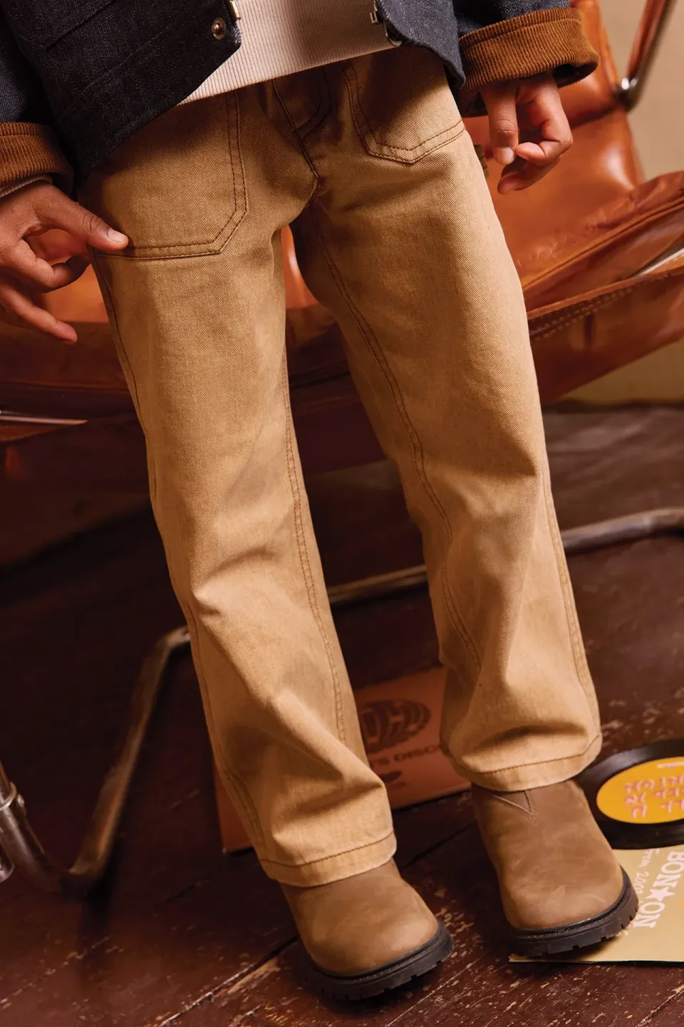 Bonton Pollen jeans 6A gul bomuld lige ben