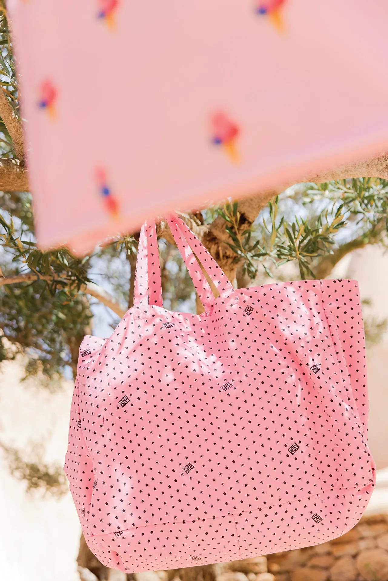 Bonton Jo Rose Moyen shopper stor lyserød