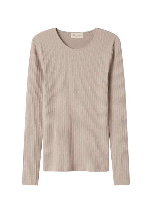 MarMar Tamra W t-shirt Soft Beige langærmet modal