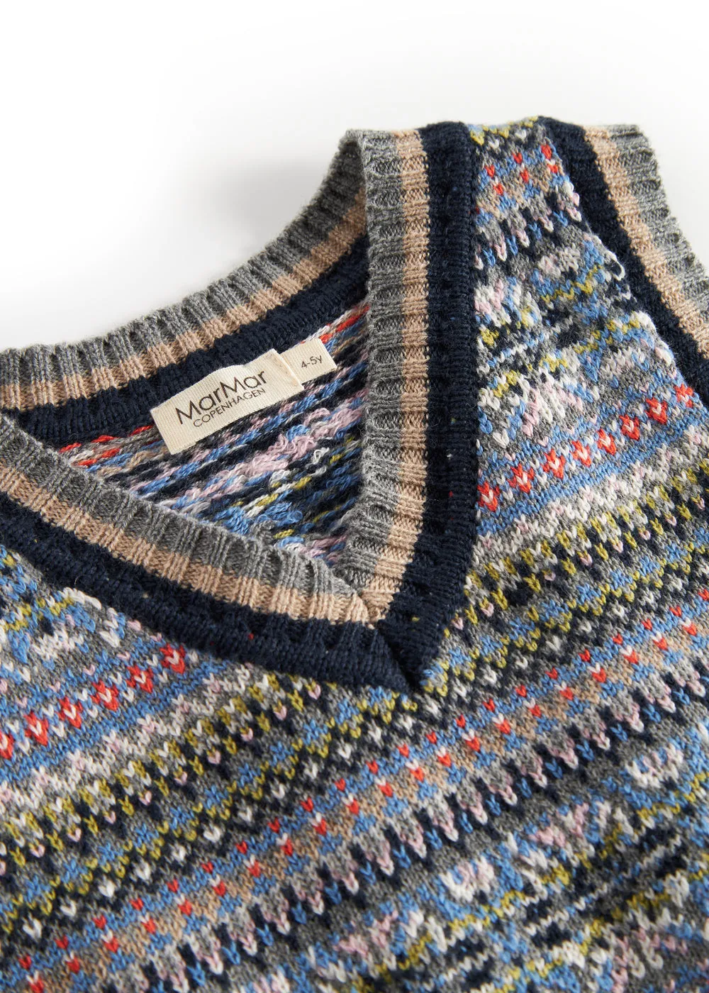 MarMar Taj strikvest Fair Isle varm uld