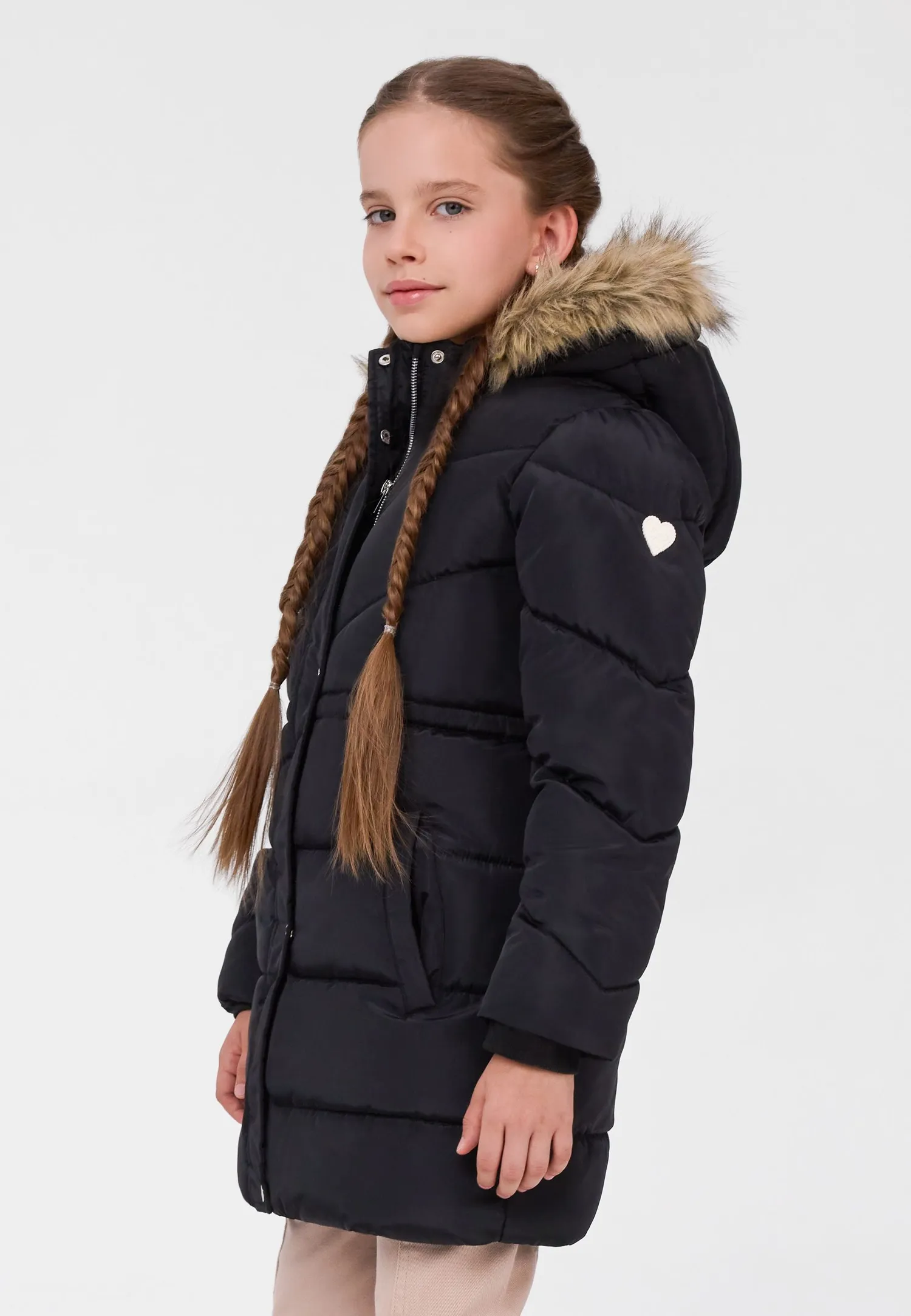 Minoti 45299 parka vinterjakke sort foret